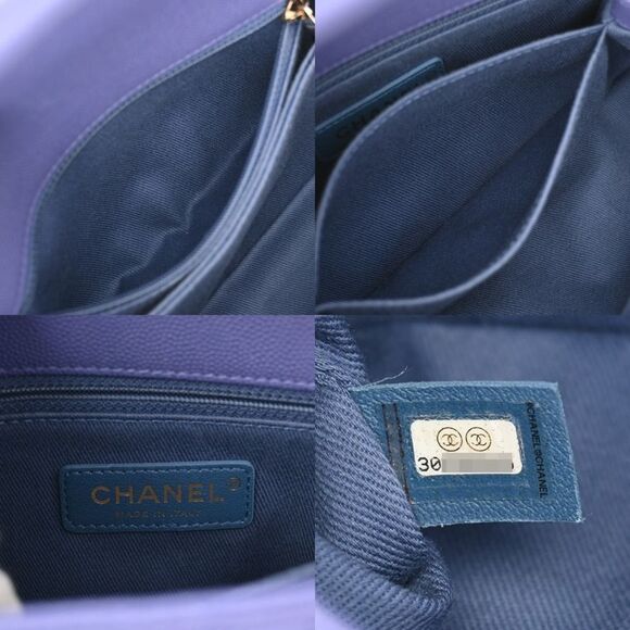 Chanel Calfskin Purple Handbags - Picture 10 of 10